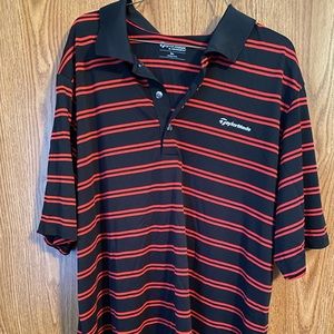 Mens short sleeve striped polo